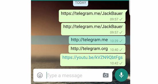 受Telegram竞争威胁 WhatsApp屏蔽其链接访问